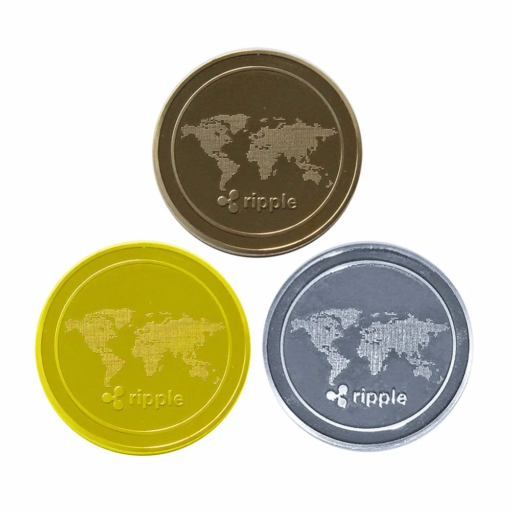 1 шт. монета ряби памятная круглая XRP криптовалюты Коллекционная Биткоин