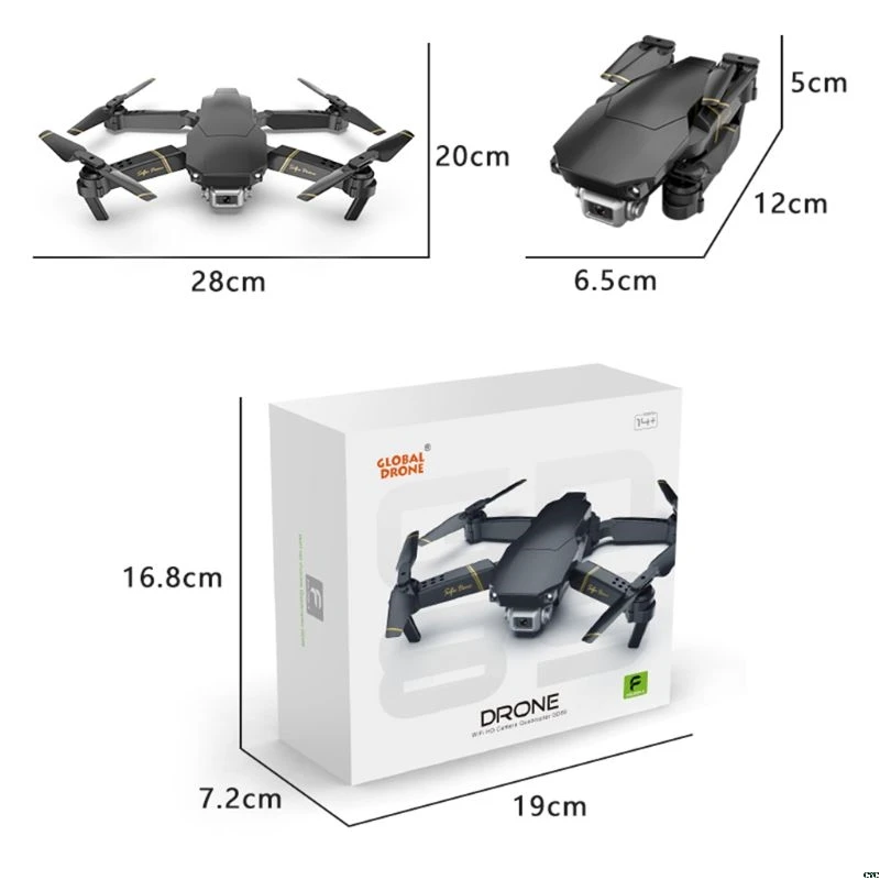 GD89 wifi FPV 480P 1080P HD камера режим удержания высоты складной Радиоуправляемый Дрон RTF