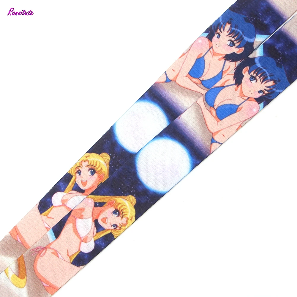 R0010 Ransitute Луна девушка ремешки на шею для мобильного телефона ключи Камера ID карты