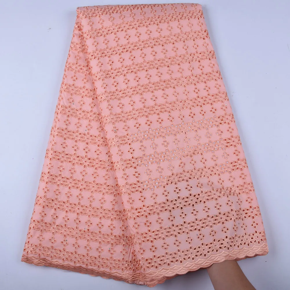 Высококачественная 100% хлопковая африканская швейцарская вуаль кружевная ткань