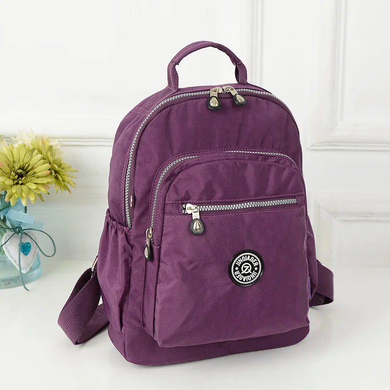 purple Новинка, водонепроницаемый нейлоновый рюкзак для ноутбука в духе колледжа, женские рюкзаки для девочек-подростков, рюкзак для путешествий, женские сумки через плечо+ Бесплатный подарок - Цвет: purple