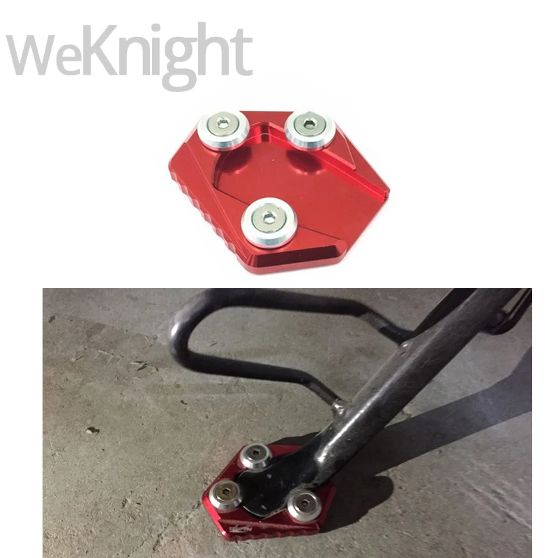 Motorcycle parts CNC Aluminum Side Stand Enlarge Kickstand Extension Plate Pad for Honda GROM MSX125 MSX 125 2014-2015 | Автомобили и