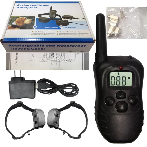 Тренировочный ошейник для собак перезаряжаемый водонепроницаемый с ЖК дисплеем