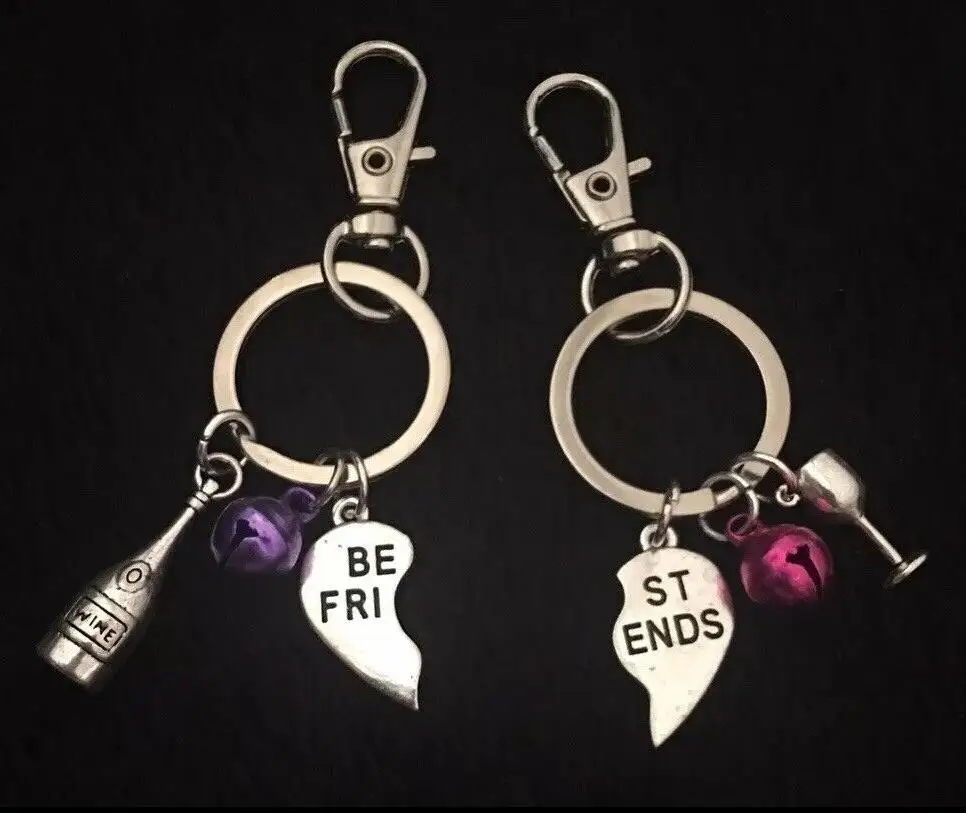 Пара колец для ключей смешанные цвета колокольчик праздничный подарок лучшие