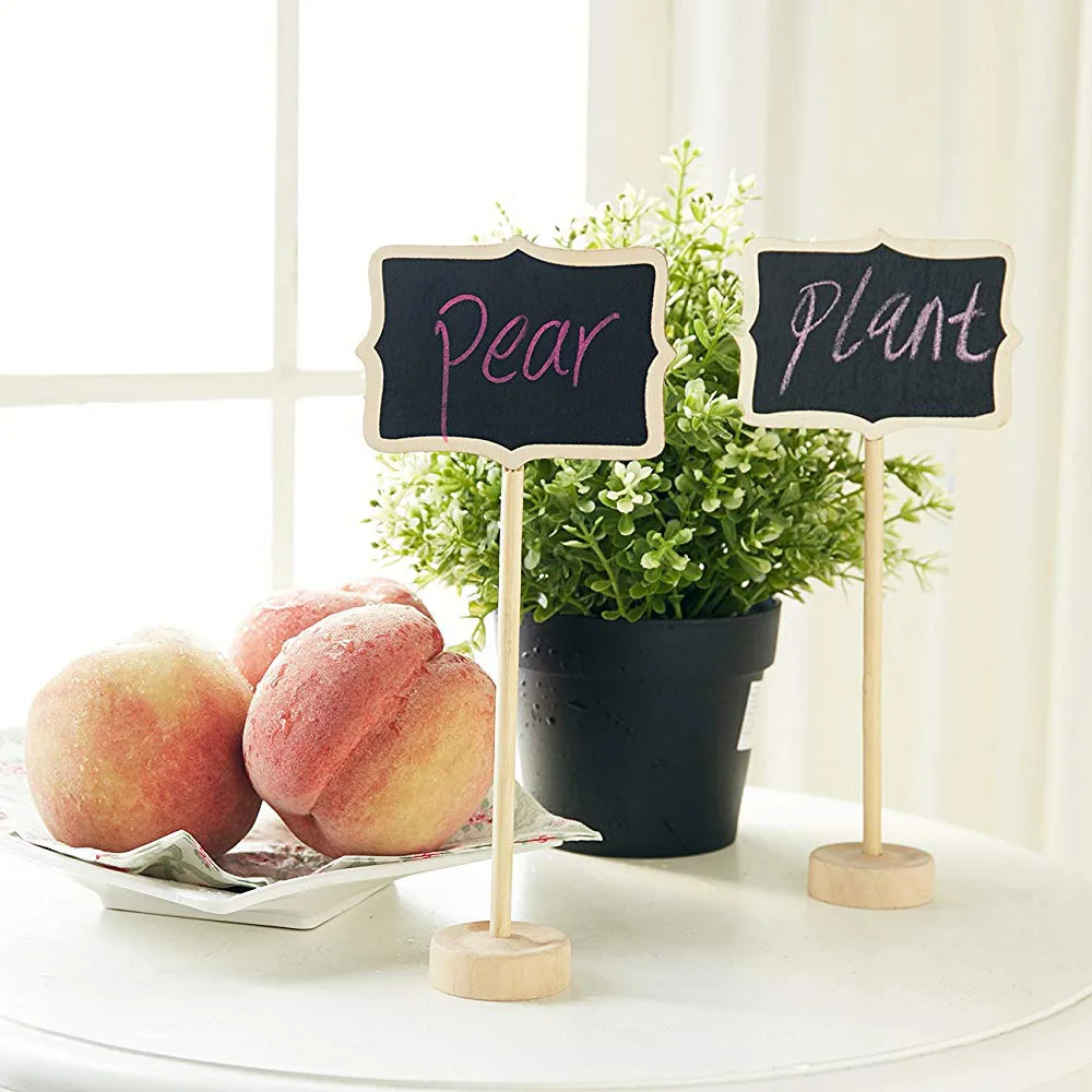 15 шт. мини маленький деревянный мел доска Свадебная кухня ресторан знаки письмо