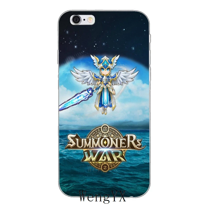 Тонкий Ультратонкий Мягкий чехол из ТПУ для iPhone 4, 4S, 5, 5S, 5c, SE, 6, 6s, 7, 8 plus, X, XR, XS Max - Цвет: Summoners-War-A-01