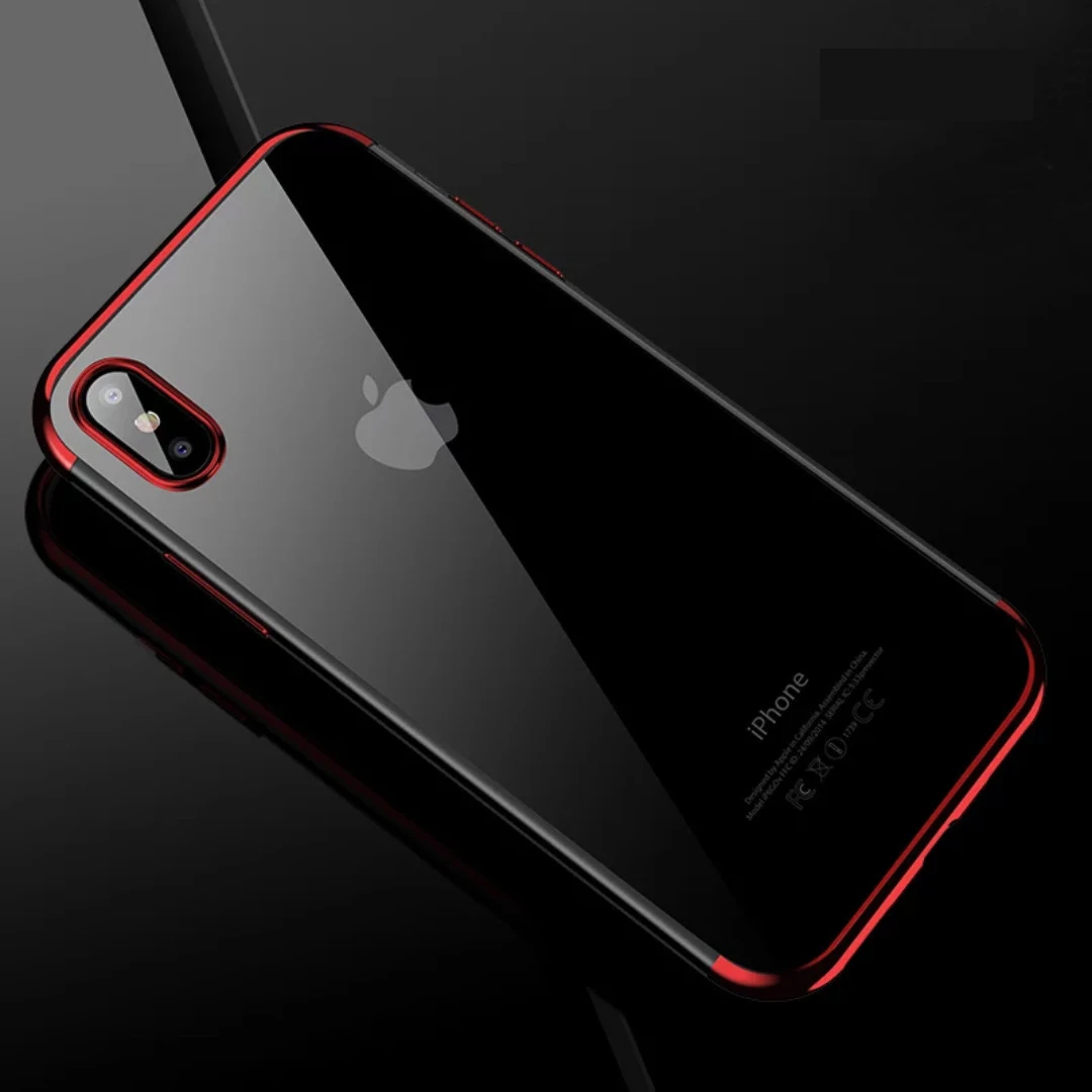 Роскошный силиконовый мягкий чехол для iPhone 6 6s 7 8 X XS max XR прозрачный Plus |