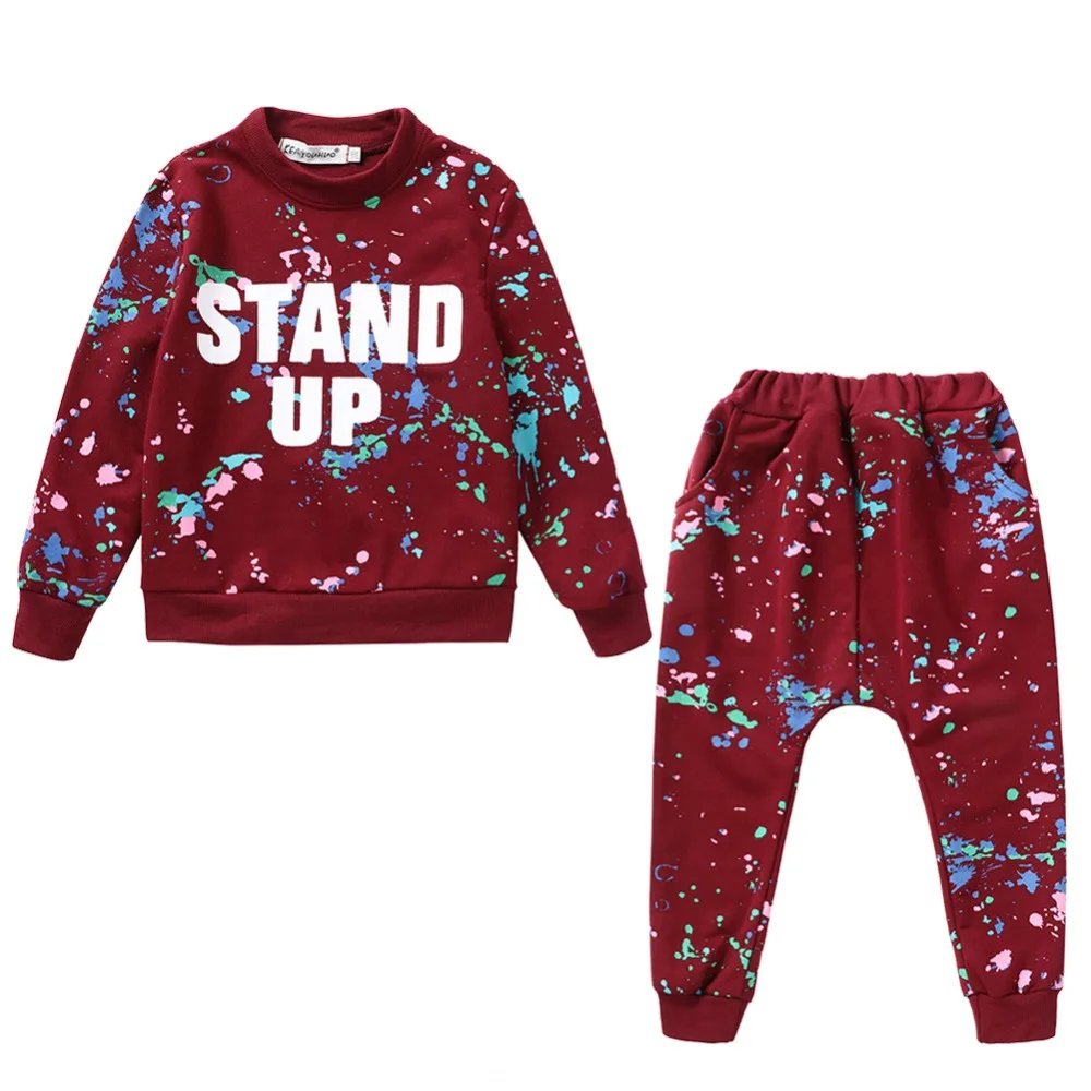 Children Clothing Set Pajamas Sets Kids Girls T-shirt Pants Suit Newborn Baby Boys Clothes Suits Outfits unisex baby clothes | Детская