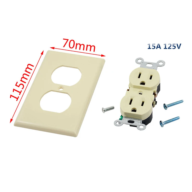 125V 15A 5 15R двойная розетка настенная американский стандарт электрическая в стену
