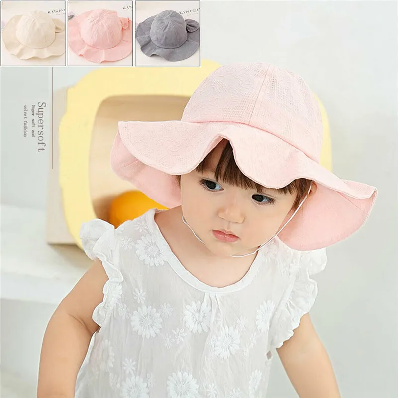 Шляпа для новорожденных летняя Солнцезащитная шляпа маленьких девочек