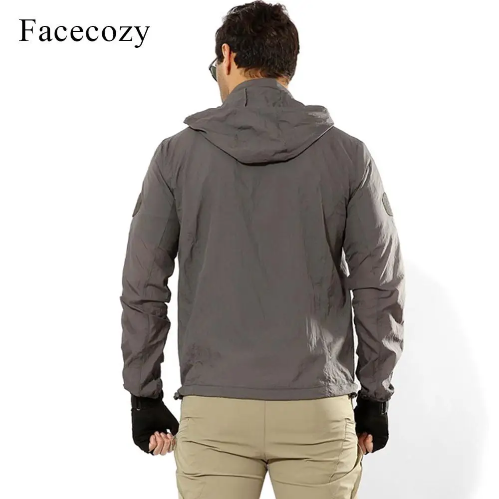Facecozy Мужская Тактическая Военная охотничья куртка летняя дышащая мужская с
