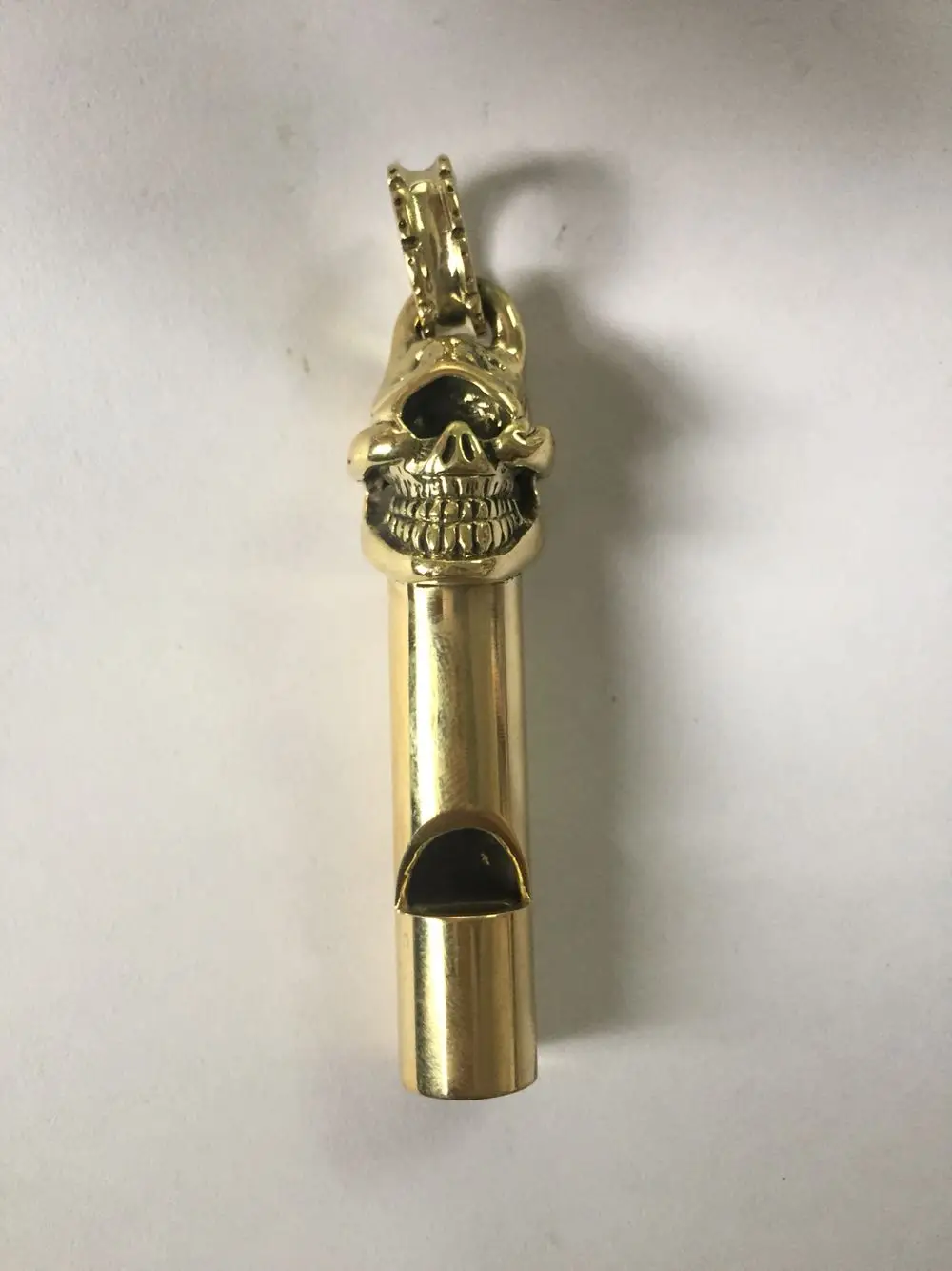 Дизайн Черепа свисток из чистой латуни для выживания подходит занятий спортом на
