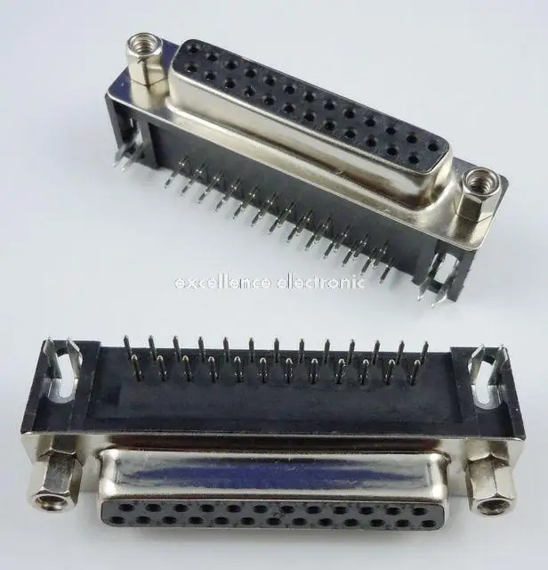 5 шт. D-SUB 25 Pin Женский прямоугольный PCB разъем 2 ряда | Обустройство дома
