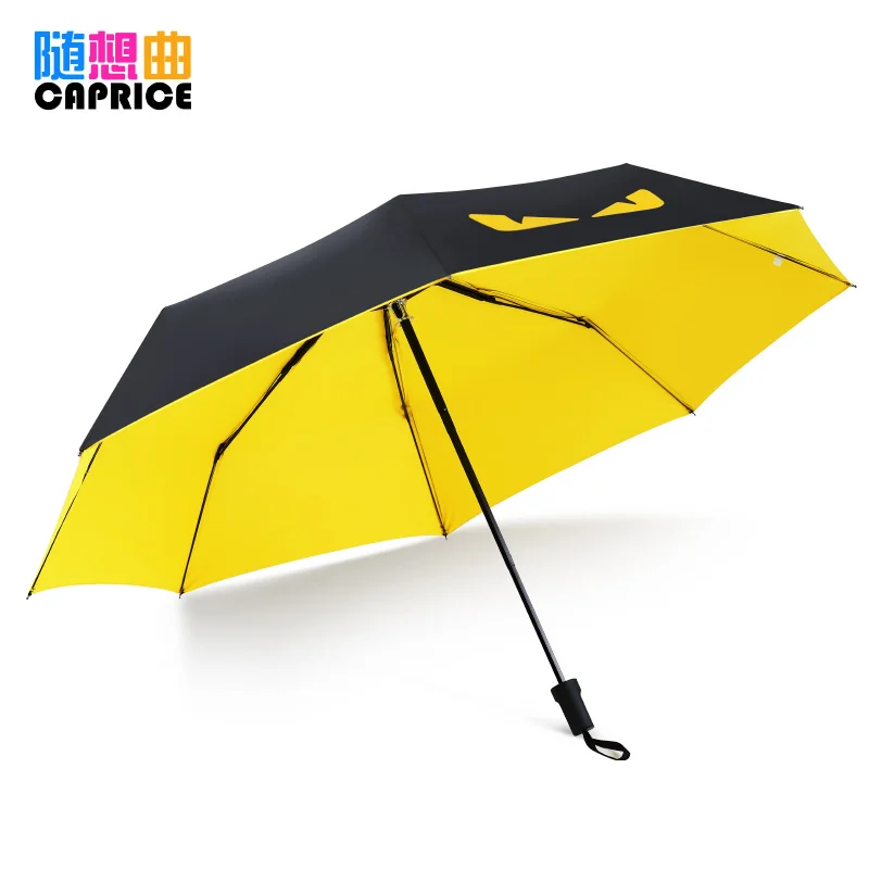 Зонт с черным покрытием для женщин и детей складной зонт защитой от УФ излучения