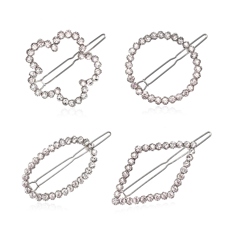 M MISM Модные полые блестящие стразы цветок аксессуары для волос Принцесса девушки