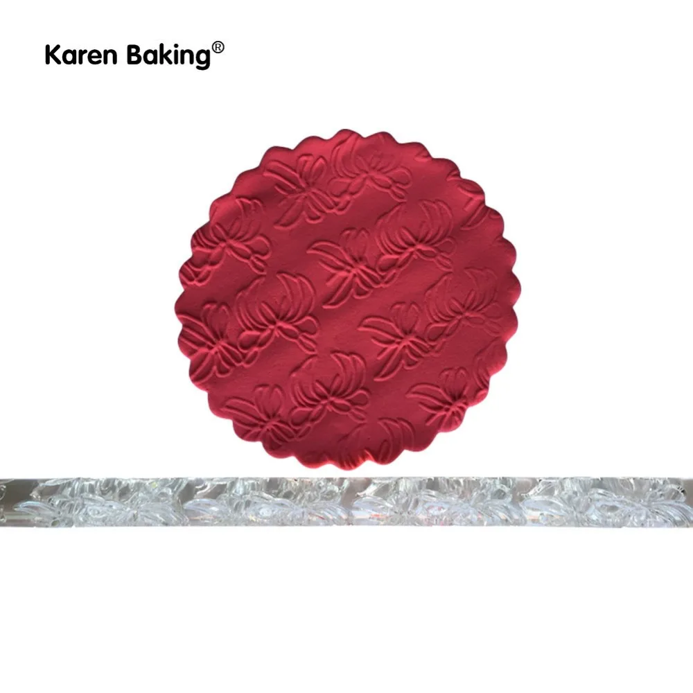 Бантик шаблон отпечаток Тиснение пластиковые Скалки Fondant прозрачные тисненые