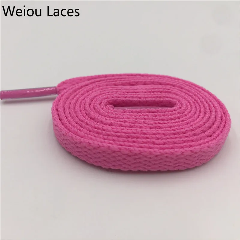 2111 Dark Pink Weiou High Quality 8mm Polyester Fashion Sports Casual Shoe Lace Solid Single Layer Flat Sneakers Shoelace Amazing 47 Colors - Цвет: 2111 Dark Pink