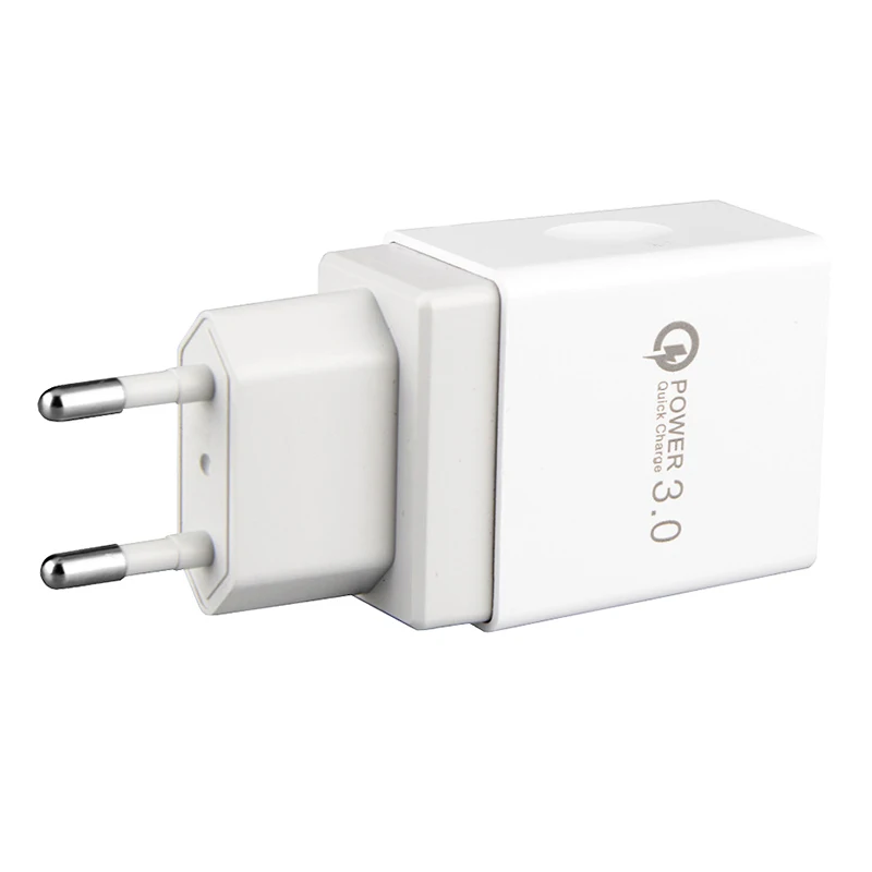 EU charger USB быстрое зарядное устройство Быстрая зарядка 3,0 адаптер для samsung Xiaomi Phone Tablet 5 в 3 а зарядное устройство EU US USB кабель 1 м - Тип штекера: EU charger