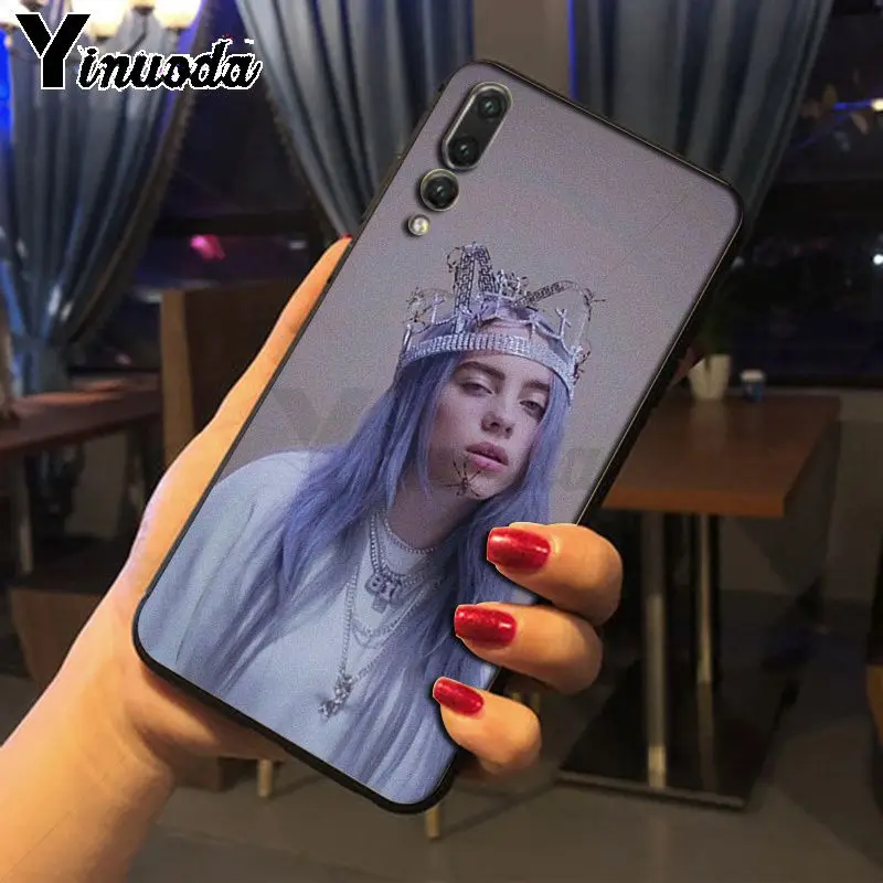 Умный чехол Yinuoda Billie Eilish черный мягкий для телефона huawei mate 10 lite p20lite nova 3i honor 8x mate20 pro