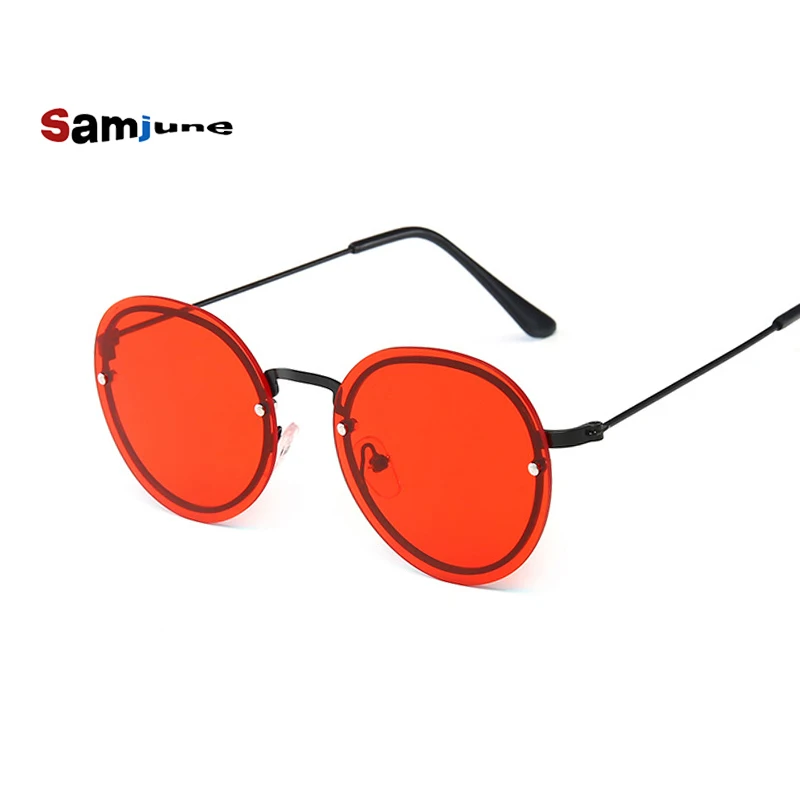Samjune Round Retro Small Steampunk Men Women Sunglasses Metal Vintage Sun Glasses Coating Men's Male Lentes UV400 | Аксессуары для