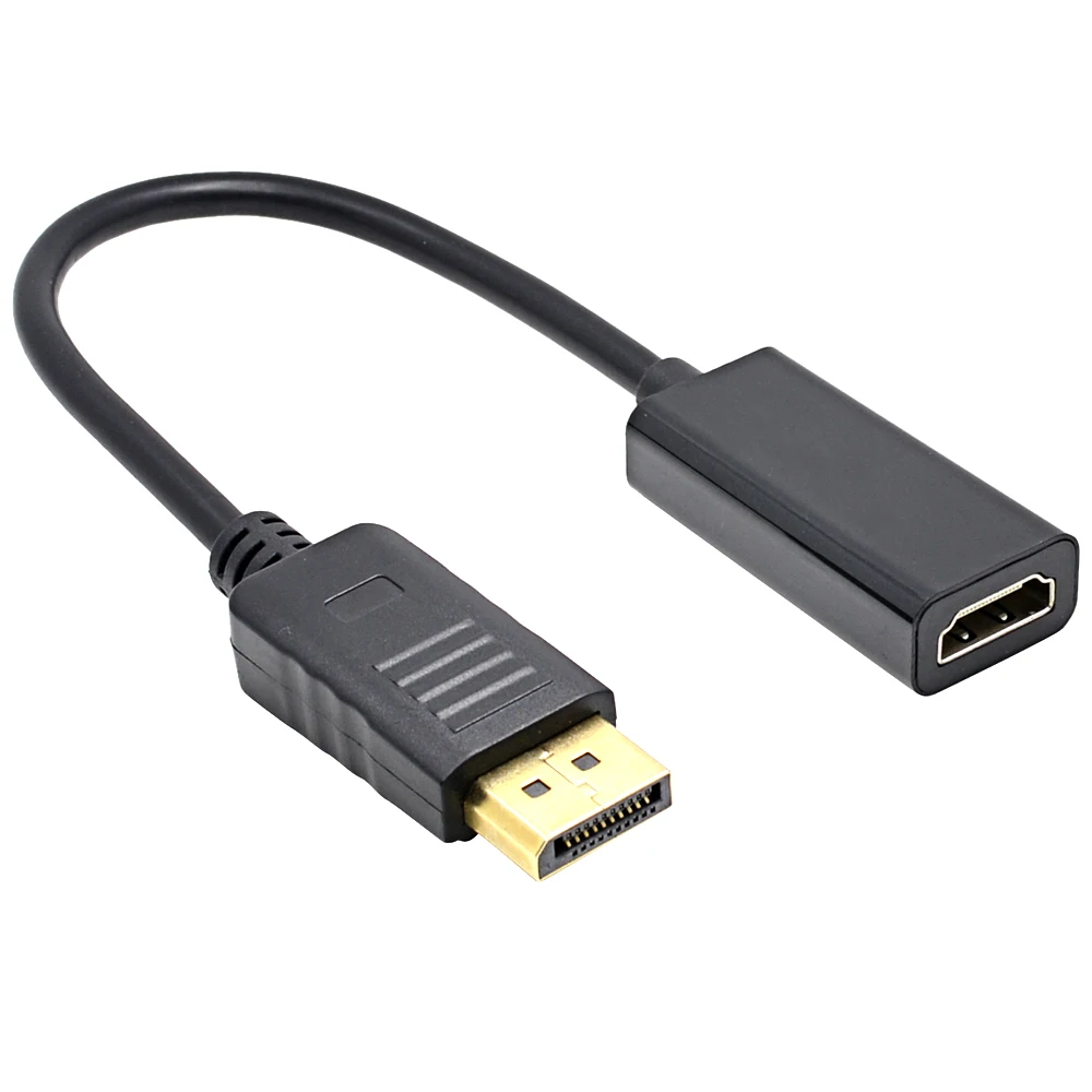2019 Мини DP к HDMI позолоченный порт совместимый адаптер конвертер Черный для MSI 002