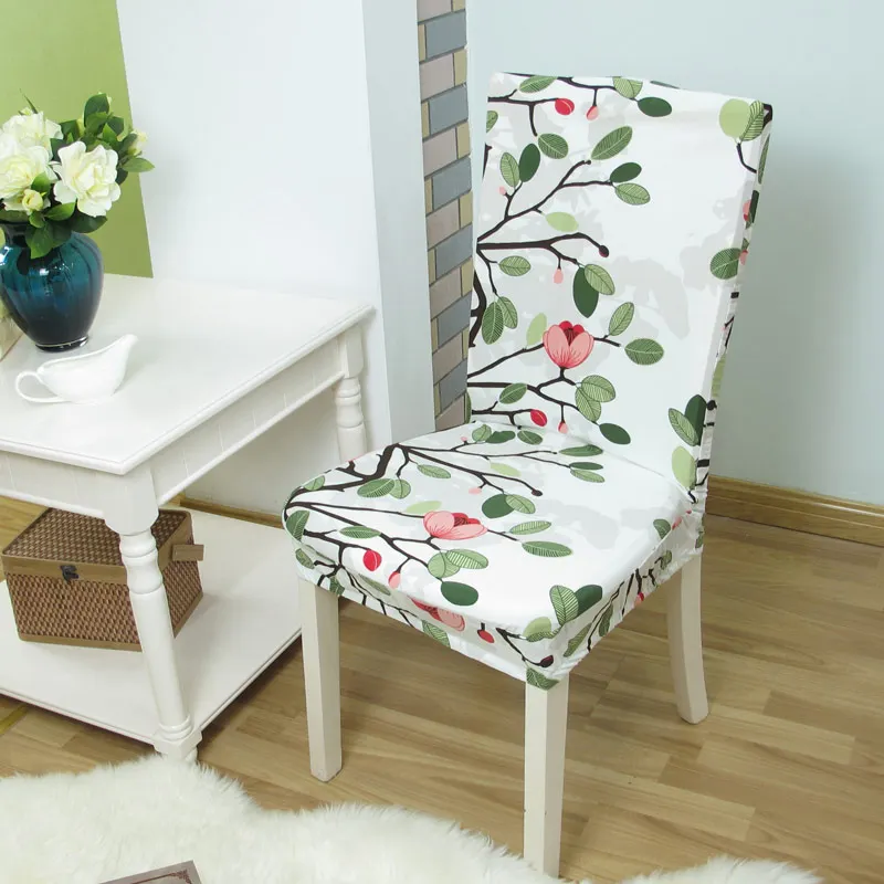 Фото Эластичные чехлы для стульев с цветочным принтом | Дом и сад