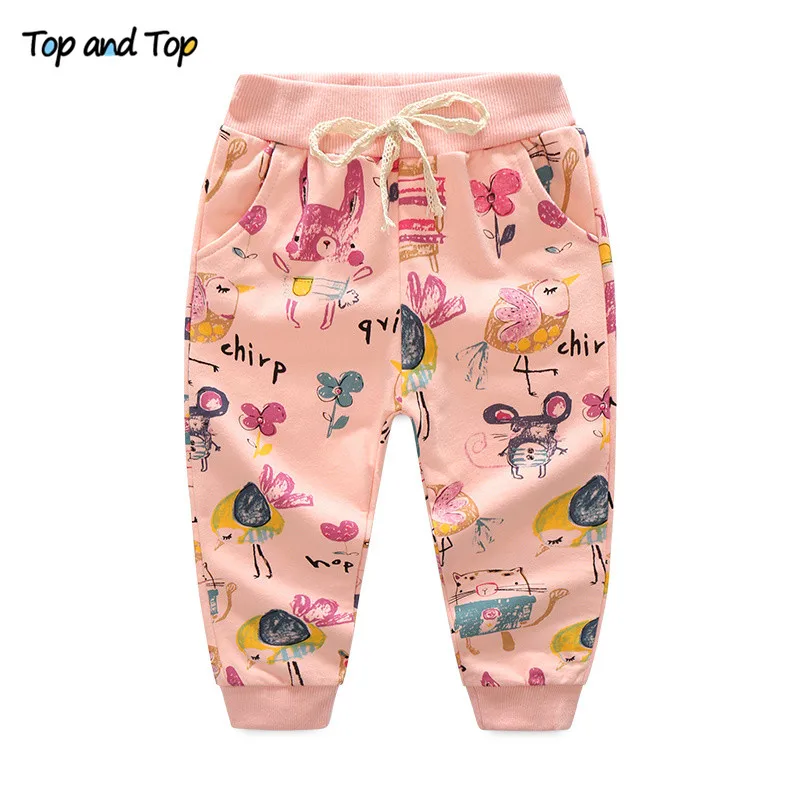 Г., весна-осень детская одежда Комплекты одежды для девочек длинные рукава с рисунком из мультфильма футболка+ Штаны 2 шт./компл. комплект одежды для детей sprotswear