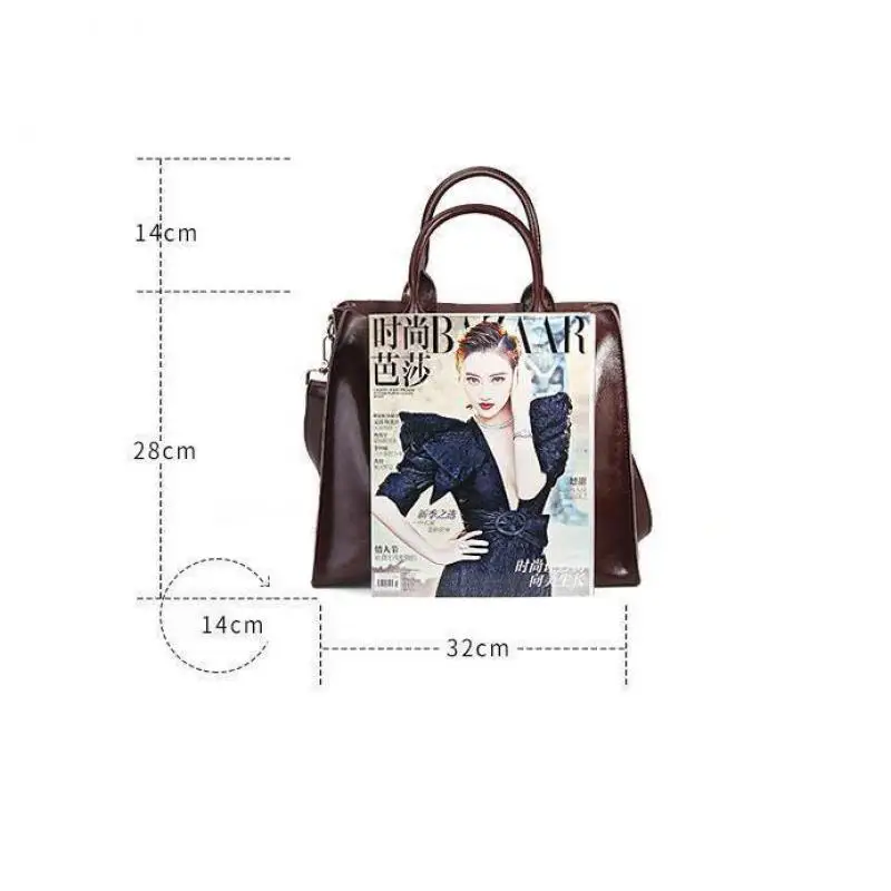 

Johnature 2021 Spring And Summer New Fashion Genuine Leather Women Handbags Casual Tote Large Capacity Shoulder&crossbody Bags