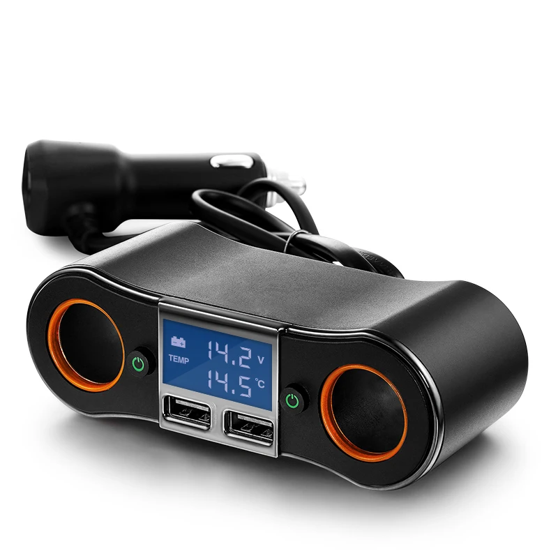 Двойной Автомобильный адаптер прикуривателя быстрое зарядное устройство 120 Вт