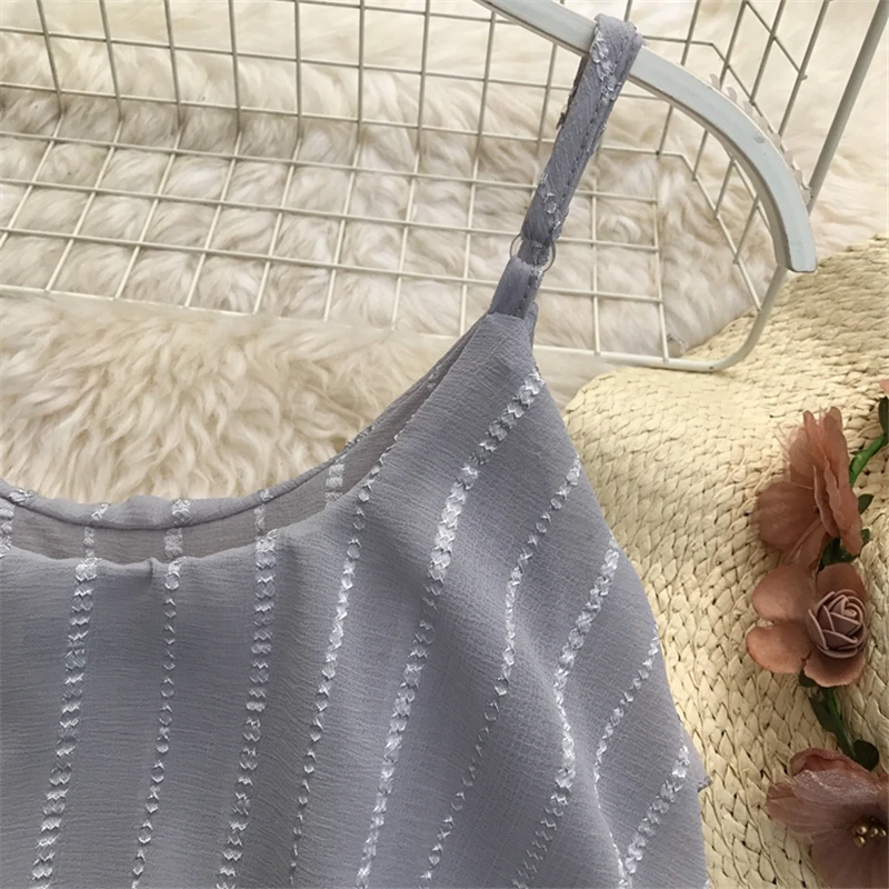 BGTEEVER Slash-neck полосатый женский комбинезон с эластичной резинкой на талии на тонких бретелях женский спортивный костюм Romper с оборками Летний Пляжный комбинезон