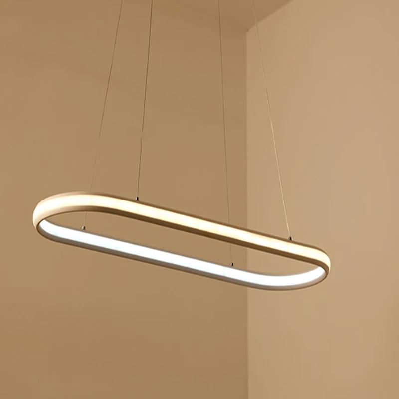 Length 1200mm Modern Led Hanging Chandelier For Dining Kitchen Room Double Glow Suspension luminaire Chandeliers | Лампы и освещение