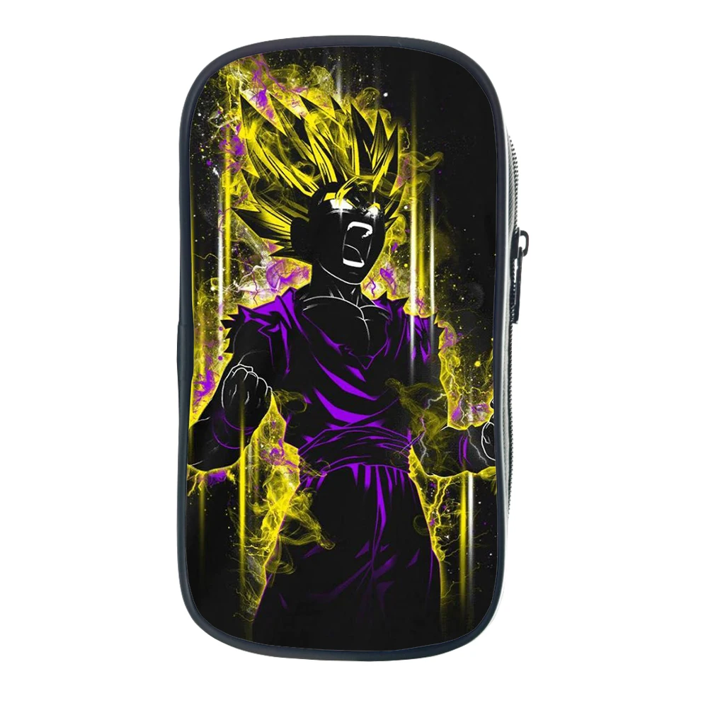 Двухслойный чехол-карандаш Dragon Ball Z Goku для мальчиков и девочек, школьный чехол, сумка для канцелярских принадлежностей, Детская милая сумочка для ручек, подарок для детей