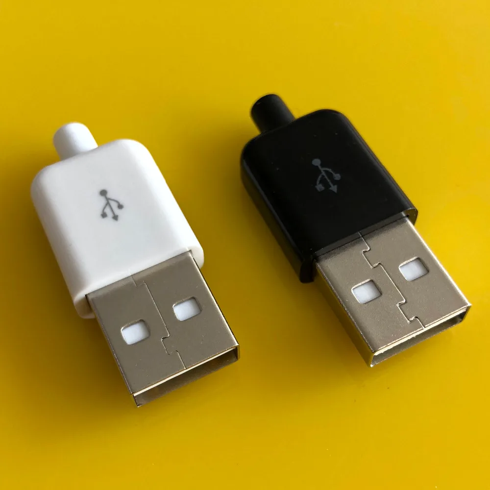 10 шт./лот YT2154B USB 2 0 штекер Черный/Белый Сварочные данные OTG линейный интерфейс DIY