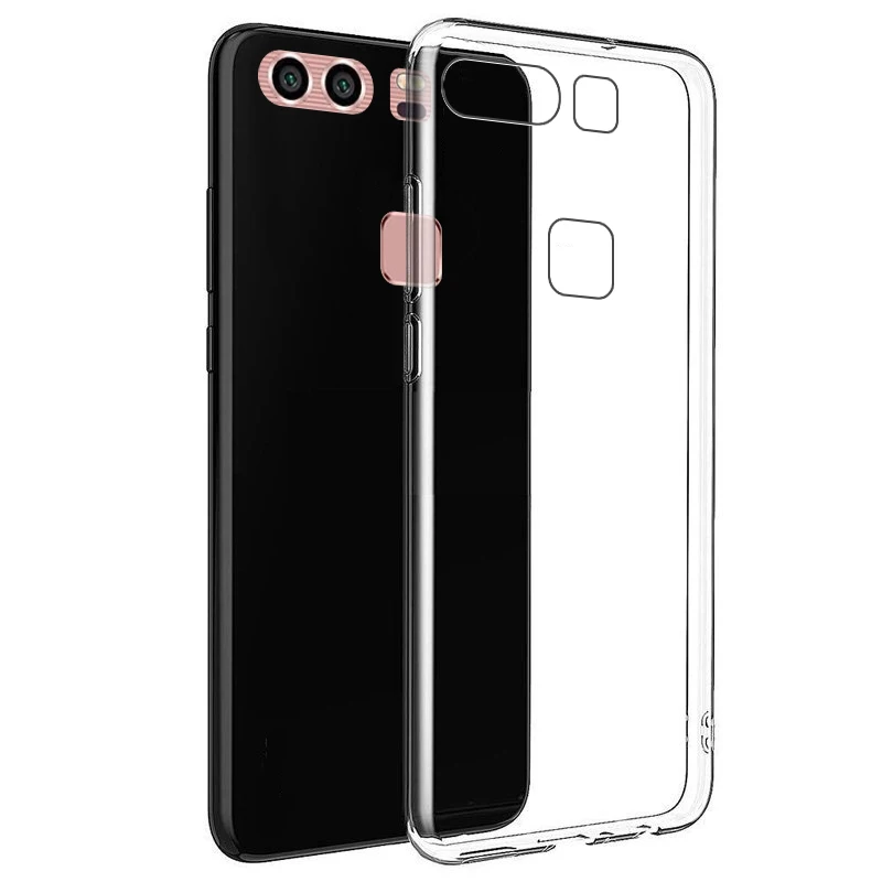 Ультра тонкий прозрачный чехол для huawei P9PLUS Случаях Ясно Мягкий ТПУ