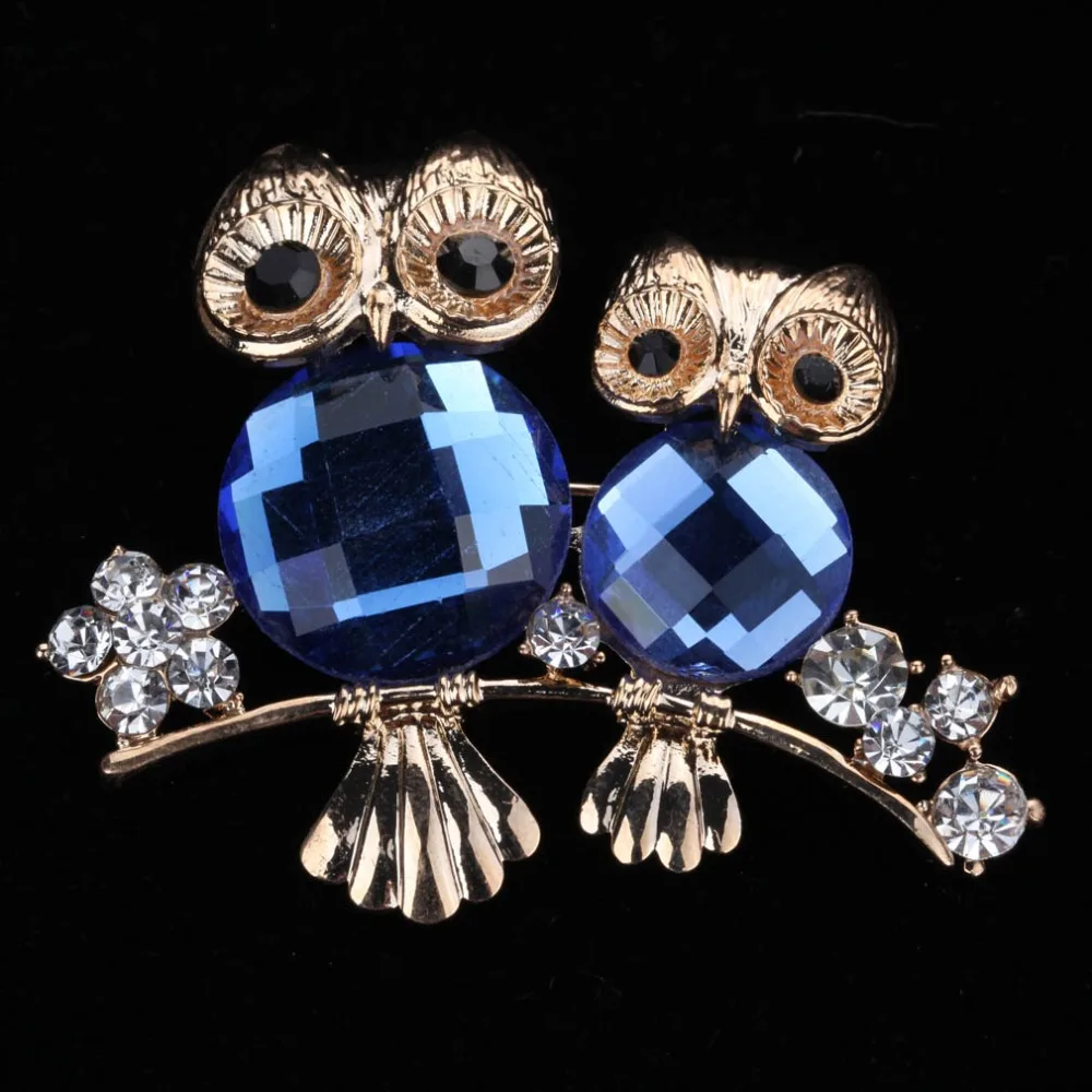 Три цвета брошь попугай рождественские подарки штифты корсажа два совы булавки