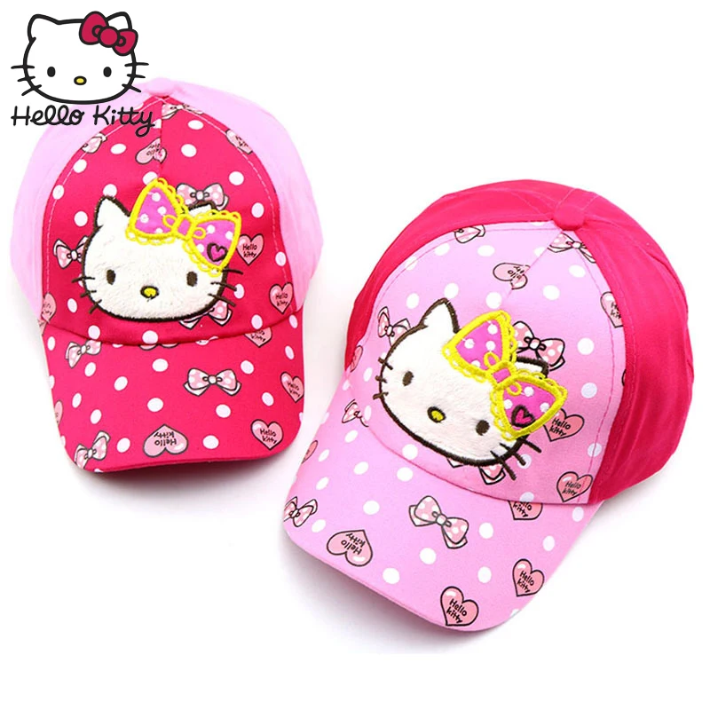 Hello Kitty Cartoon Children Caps Sport Design With Letter Embroidery Adjustable Baseball Hat Kids Baby Outdoor KT | Детская одежда и