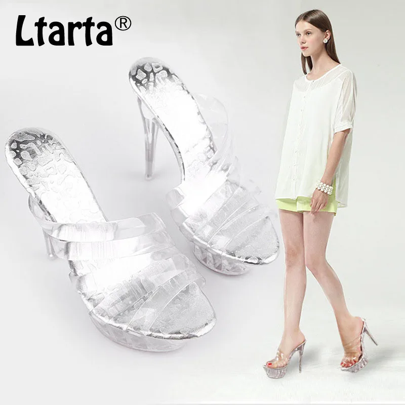 Женские пикантные летние прозрачные босоножки на высоком каблуке с леопардовым