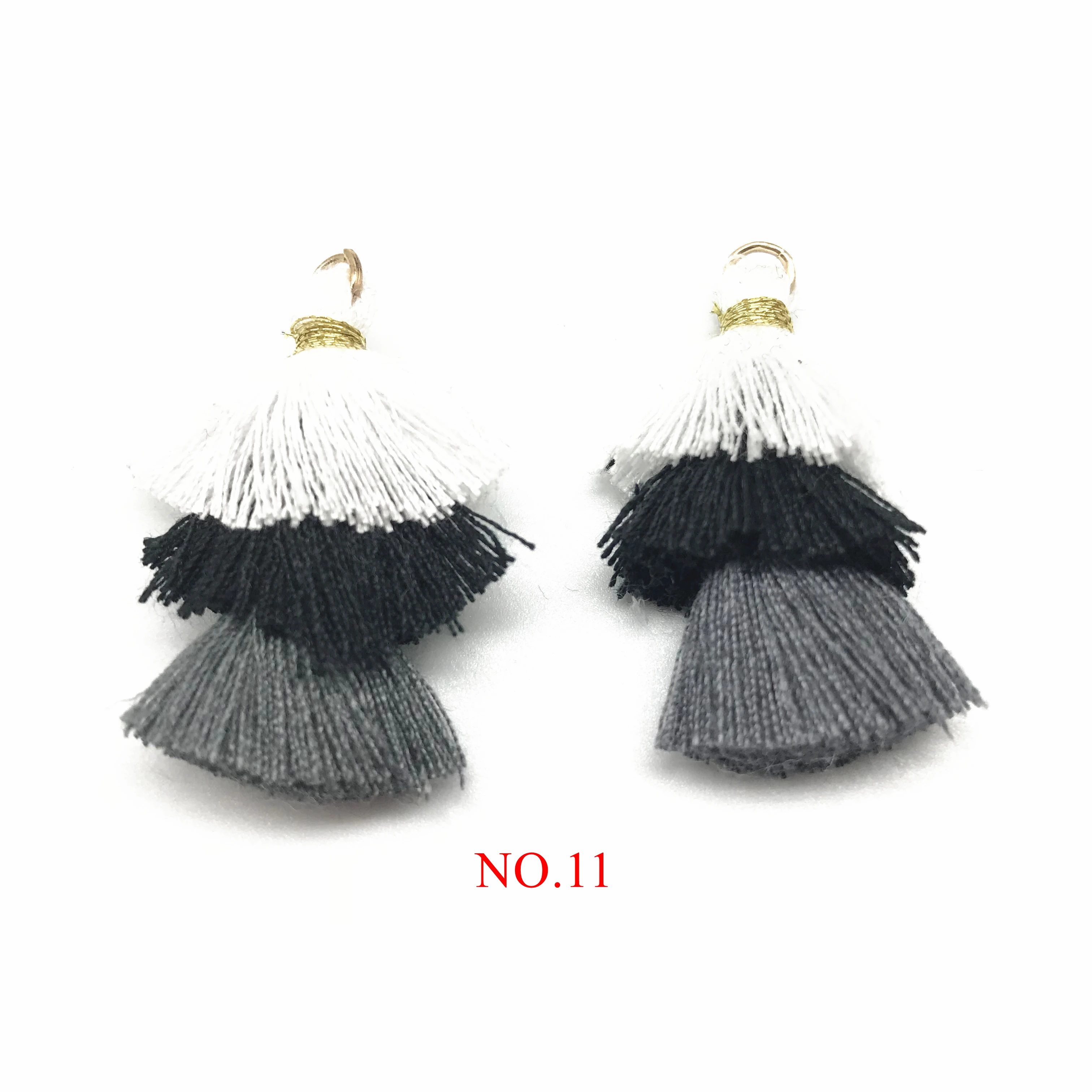 2 шт Bohochic Boho 3 слоя хлопок Красочные кисточки для изготовления ювелирных изделий Diy ювелирных изделий Аксессуары