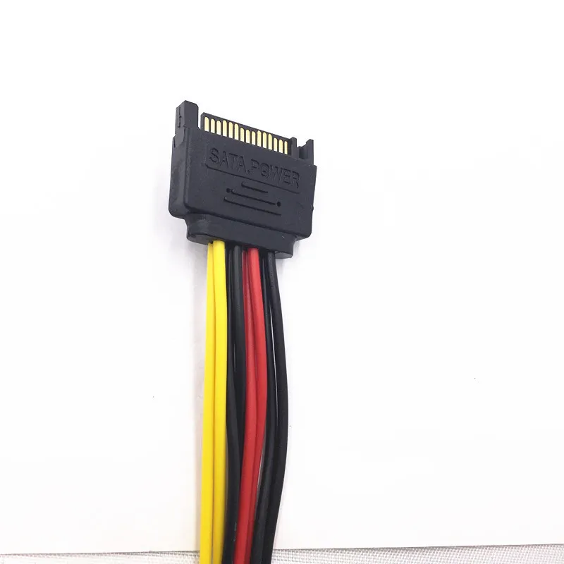 18 см компьютер питания удлинитель 15Pin SATA папа до 2 портов женский сплиттер кабель