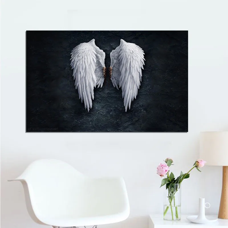Декоративная подвесная картина с пересечением границ Micro jet черные ангельские