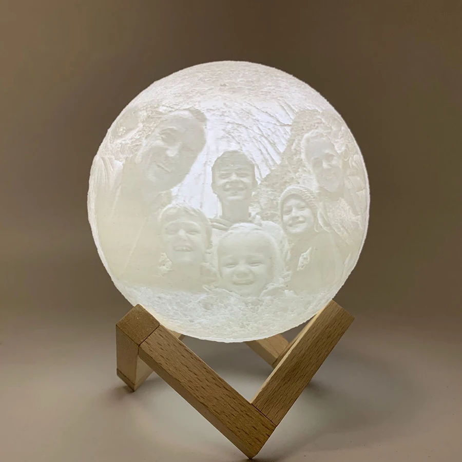 Индивидуальные 2/16 видов цветов 3D печать Луна ночник USB зарядка Ночная лампа