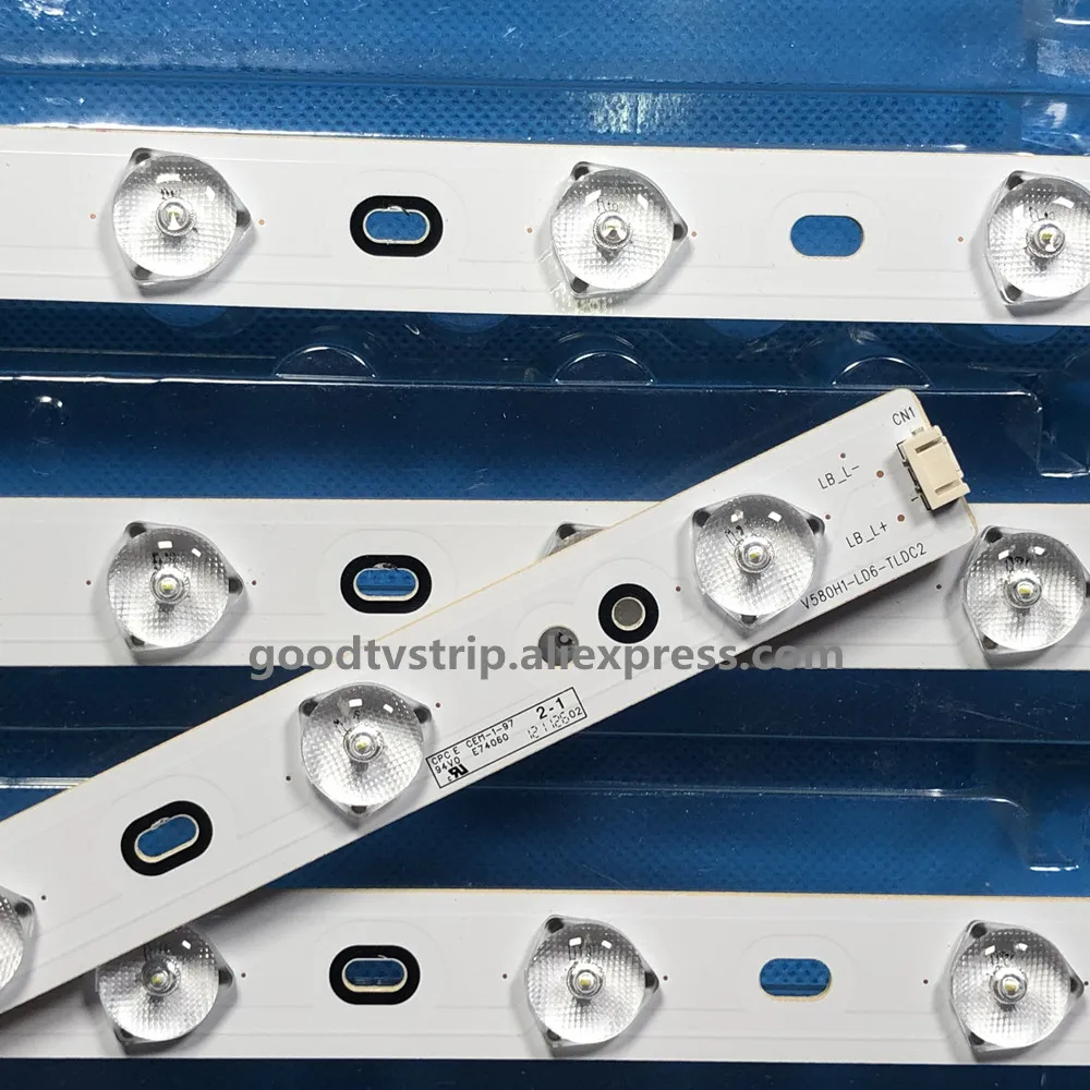 Светодиодный Подсветка полосы 23 лампы для Konka 58 "ТВ V580H1 LD6 TLDC3 TRDC3 V580HK1 D58LW7110 58L1350U