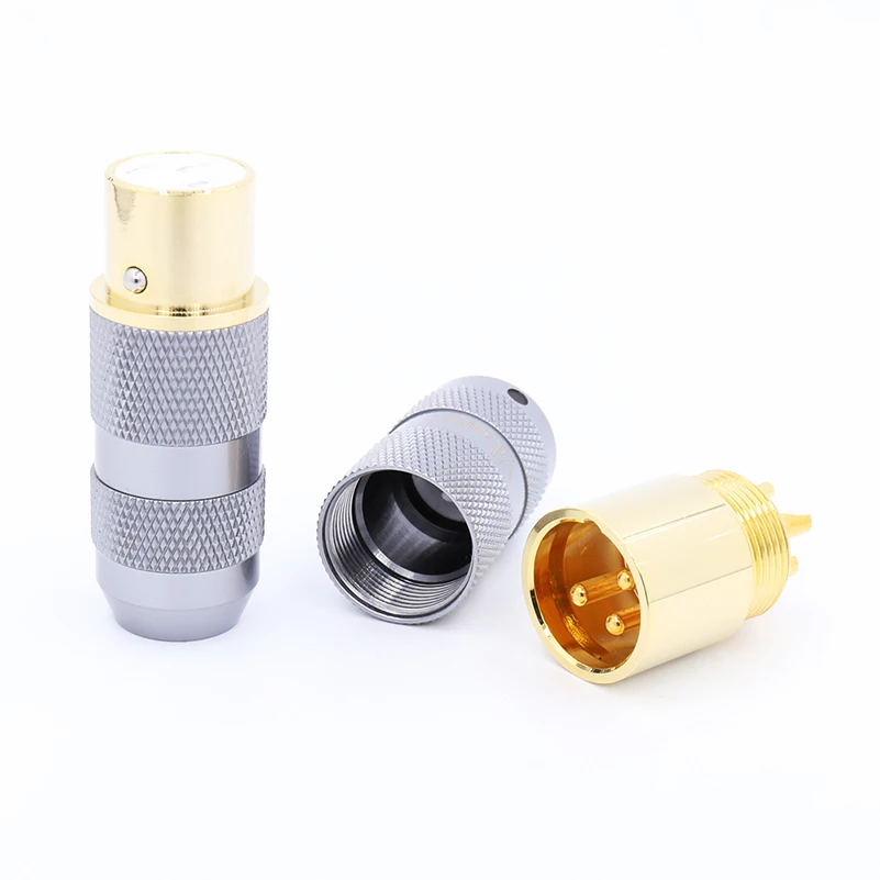 HIFI XM202G+ XF202G Позолоченные Чистая медь 3 булавки баланс аудио кабель xlr разъем
