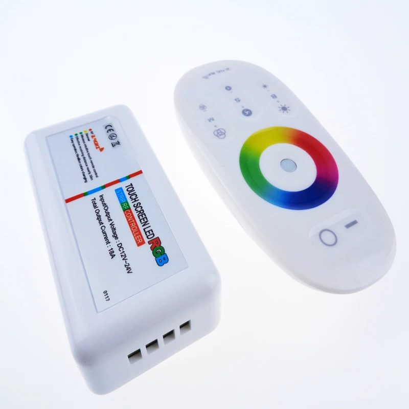 Беспроводной сенсорный экран 2 4G RGB led контроллер DC12 24A 18A RF пульт дистанционного