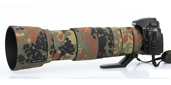Линзы rolanpro пальто камуфляж дождевик для Nikon AF-S 200-500 мм f/5.6E ED VR объектив защитный чехол Защита объектива рукав - Цвет: Number 2