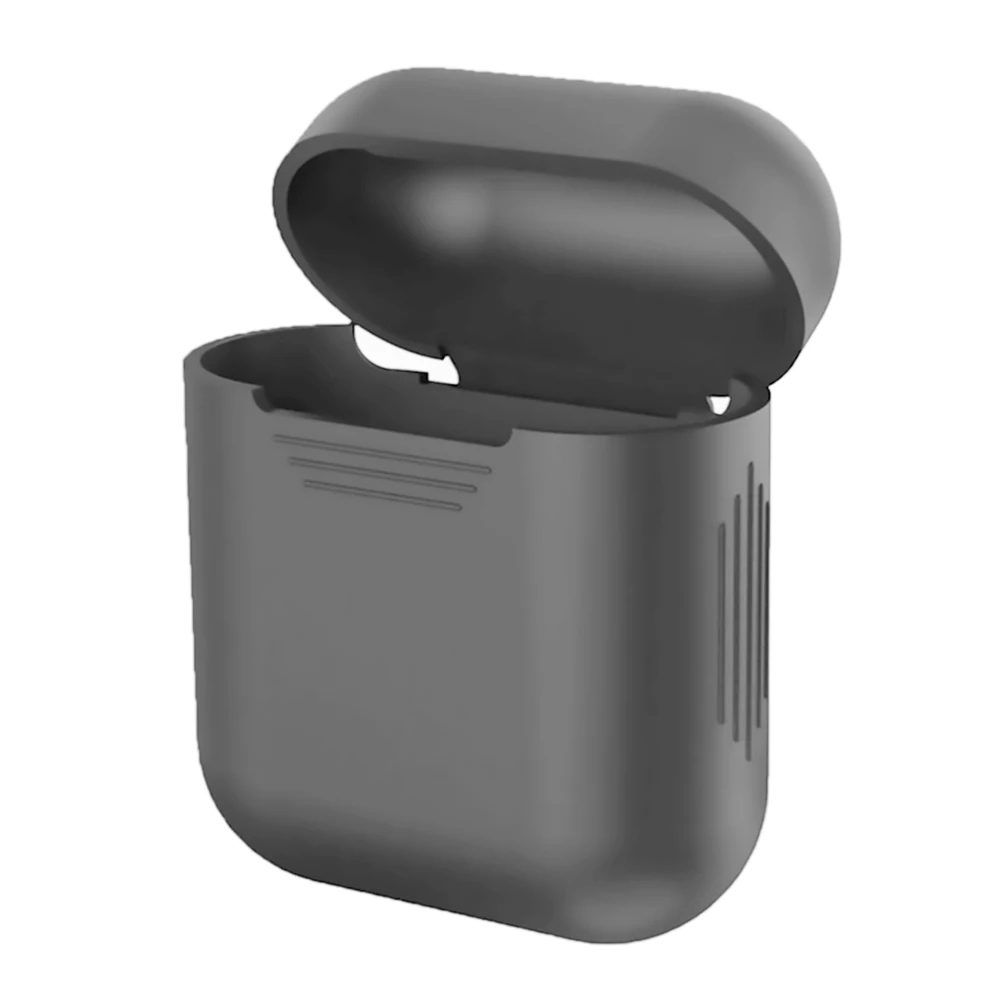 Grey Мягкие силиконовые чехлы для наушников для Airpods 2, защитный чехол для наушников, защитный чехол для Airpods 1 2nd - Цвет: Grey