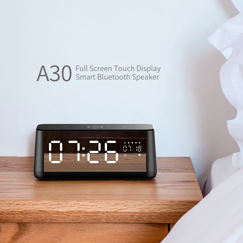 MIFA A30 беспроводной портативный металлический полноэкранный дисплей Bluetooth динамик 30 Вт Мощность OSD сенсорное управление динамик s с будильником