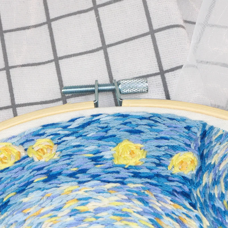 Эпоха Свадебный декор &quotЗвездная ночь&quot вышивка с бамбуковые обручи ручной