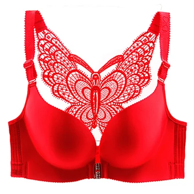 Red YinMar сексуальное нижнее белье женское нижнее белье пуш-ап спереди закрытие плюс размер 120 CDE чашка бюстгальтер без косточек bh Sujetador - Цвет: Red