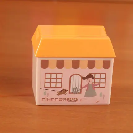 Канцтовары мультфильм маленький дом двойное отверстие точилка для карандашей